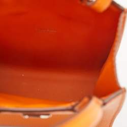 Pre Owned Burberry Orange Leather TB Phone Tote