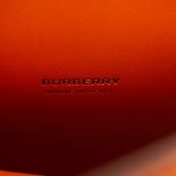 Pre Owned Burberry Orange Leather TB Phone Tote