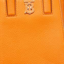 Pre Owned Burberry Orange Leather TB Phone Tote