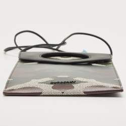 مملوكة مسبقًا Burberry Green Camouflage Print Coated Canvas and Leather Crossbody Bag