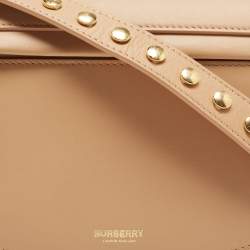 مملوكة مسبقًا Burberry Beige Leather Small Studded Olympia Shoulder Bag