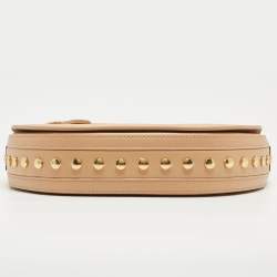 مملوكة مسبقًا Burberry Beige Leather Small Studded Olympia Shoulder Bag