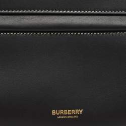 Burberry Black Studded Leather Mini Olympia Zip Shoulder Bag