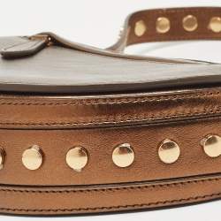 Burberry Bronze Studded Leather Small Olympia Shoulder Bag