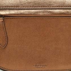 Burberry Bronze Studded Leather Small Olympia Shoulder Bag