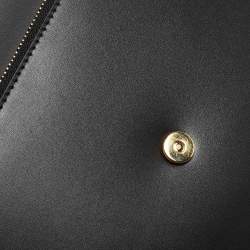 Pre Owned Burberry Black Leather Mini TB Flap Crossbody Bag