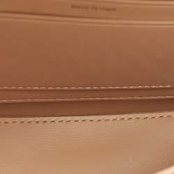 Pre Owned Burberry Beige Leather Small Studded Olympia Shoulder Bag