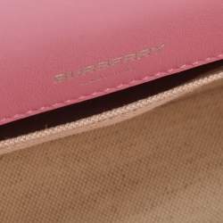 Pre Owned Burberry Light Pink Quilted Leather Small Lola Shoulder Bag