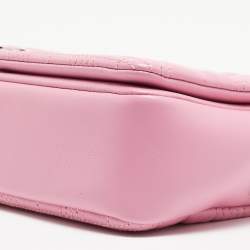 Pre Owned Burberry Light Pink Quilted Leather Small Lola Shoulder Bag