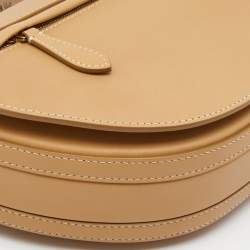 Pre Owned Burberry Warm Sand Leather Medium Olympia Shoulder Bag