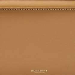 Pre Owned Burberry Warm Sand Leather Medium Olympia Shoulder Bag