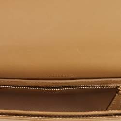 Pre Owned Burberry Warm Sand Leather Medium Olympia Shoulder Bag