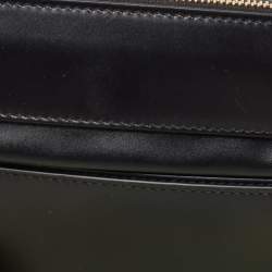 Pre Owned Burberry Black Leather Mini Olympia Leather Shoulder Bag