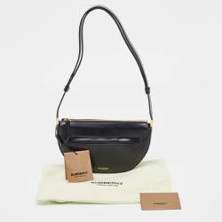 Pre Owned Burberry Black Leather Mini Olympia Leather Shoulder Bag