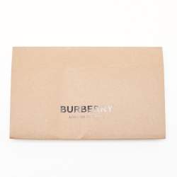 Pre Owned Burberry Two Tone Brown Leather Mini Zip Olympia Bag