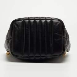Pre Owned Burberry Black Leather Small Lola Bucket Bag