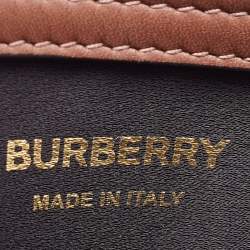 Pre Owned Burberry Multicolor Leather and Velvet Olympia Scarf Oversized Clutch