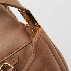 Pre Owned Burberry Brown Leather Small Olympia Shoulder Bag