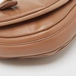 Pre Owned Burberry Brown Leather Small Olympia Shoulder Bag