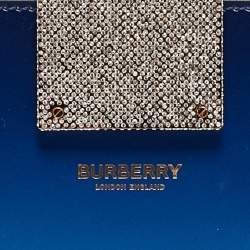 Pre Owned Burberry Ombre Blue Leather Crystal Olympia Clutch