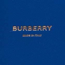 Pre Owned Burberry Ombre Blue Leather Crystal Olympia Clutch