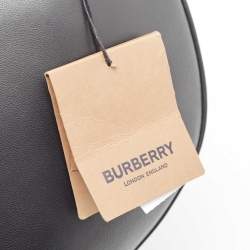 Pre Owned Burberry Black Leather Large Olympia Shoulder Bag