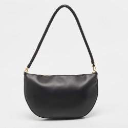 Pre Owned Burberry Black Leather Large Olympia Shoulder Bag