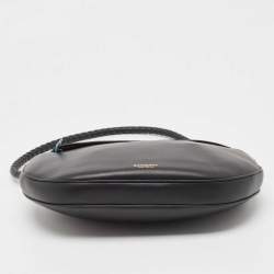 Pre Owned Burberry Black Leather Large Olympia Shoulder Bag