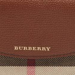 Pre Owned محفظة بربري لونا جلد وقماش كاروهات هاوس تشيك بيج/بني