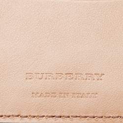 Pre Owned محفظة بربري لونا جلد وقماش كاروهات هاوس تشيك بيج/بني