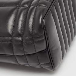 Pre Owned Burberry Black Embossed Quilt Leather Small Lola Bucket Bag