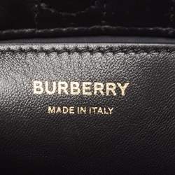 Pre Owned Burberry Black Embossed Quilt Leather Small Lola Bucket Bag