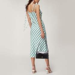 مملوكة مسبقًا Burberry Black Croc Embossed Leather Shoulder Bag