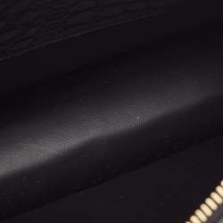 مملوكة مسبقًا Burberry Black Croc Embossed Leather Shoulder Bag