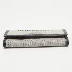 مملوكة مسبقًا محفظة كونتينتال  بربرى بورتر جلد وقماش كاروهات هاوس بنية