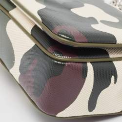 Pre Owned Burberry Green Camouflage Coated and Canvas Small Lola Shoulder Bag