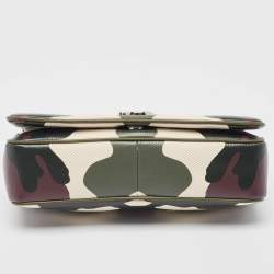 Pre Owned Burberry Green Camouflage Coated and Canvas Small Lola Shoulder Bag