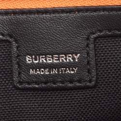 Burberry Orange/Black Leather Mini Double Olympia Bag