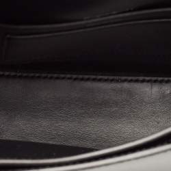 Pre Owned Burberry Blue/Black Denim and Leather Small Olympia Shoulder Bag