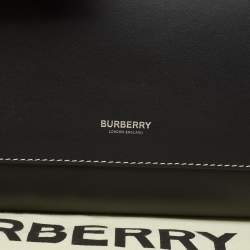 Burberry Black Leather Medium Soft Pocket Tote