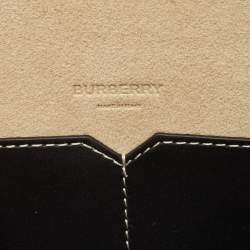 Burberry Black Leather Medium Soft Pocket Tote