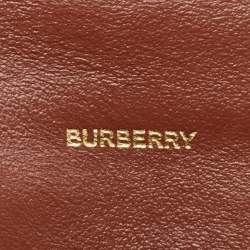 Burberry Brown/Black TB Monogram Coated Canvas and Leather Hackberry Crossbody Bag
