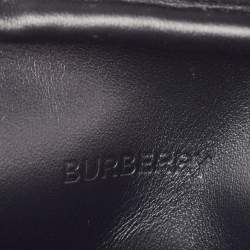 Burberry Blue/Black Water Camo Print Leather Pocket Phone Pouch Crossbody Bag