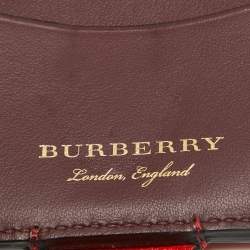 Burberry Red Leather Harlow Compact Wallet