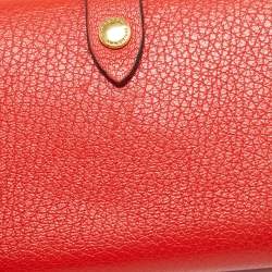 Burberry Red Leather Harlow Compact Wallet