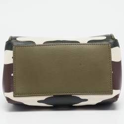 Burberry Green/Beige Camo Print Coated Canvas and Leather Hackberry Crossbody Bag