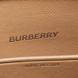 Burberry Gold Leather Mini Olympia Zip Chain Bag