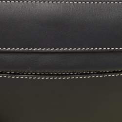 Pre Owned Burberry Black Leather Mini Studded Olympia Zip Bag