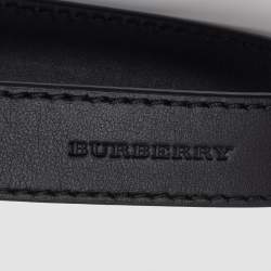 Pre Owned Burberry Black Leather Slim Belt Bag