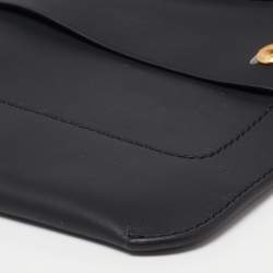 Pre Owned Burberry Black Leather Slim Belt Bag
